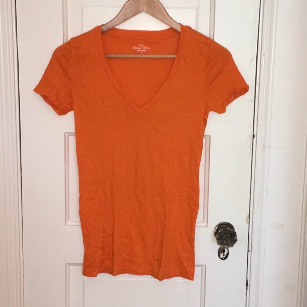 J Crew Vintage cotton v neck tee
